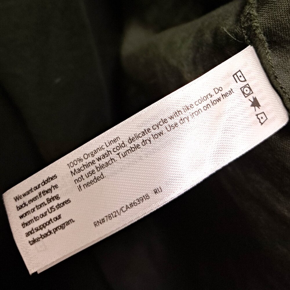 Eileen Fisher High Collar Linen Long Jacket with Belt Size 1X - Picture 11 of 11